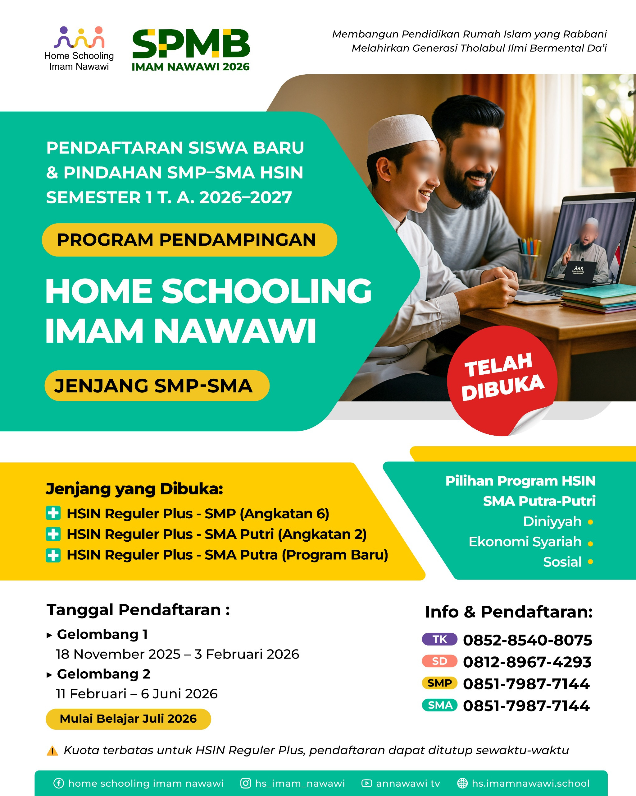 TELAH DIBUKA! SPMB HSIN SMA (PUTRA & PUTRI) 2026/2027